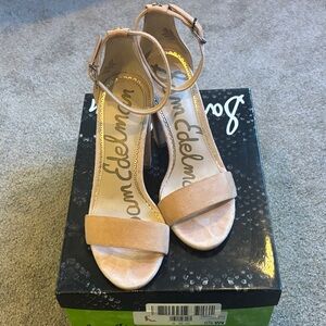 Sam Edelman Tan Ankle Strap Heels